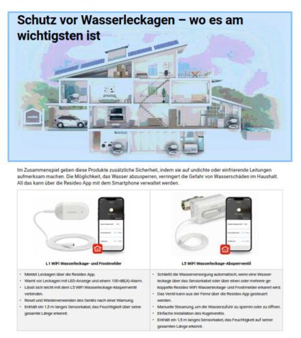 WiFi Wasserleckage-System